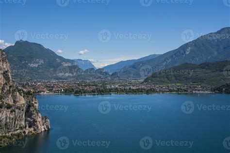 Lake Garda and the mountains of Trentino Alto Adige 2444739 Stock Photo at Vecteezy