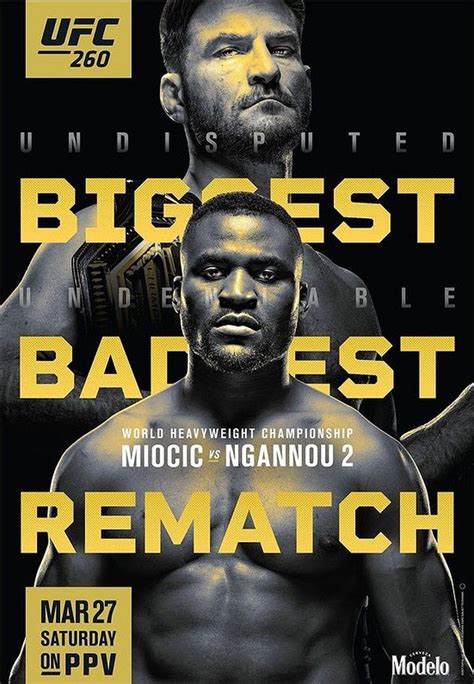 UFC 260 Card – All Fights & Details for 'Miocic vs. Ngannou 2'