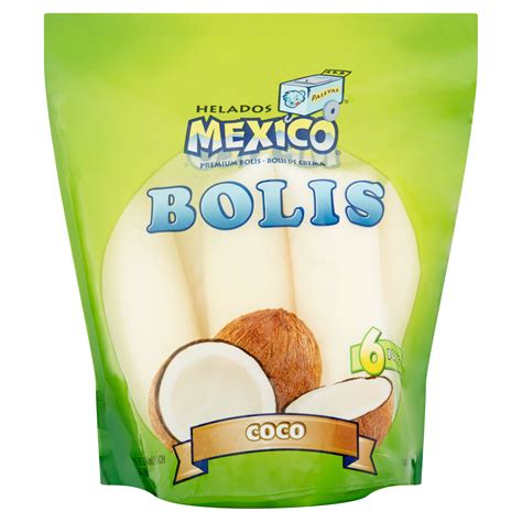 Helados Mexico Paletas Coco Premium Bolis, 5.0 fl oz, 6 count - Walmart.com - Walmart.com