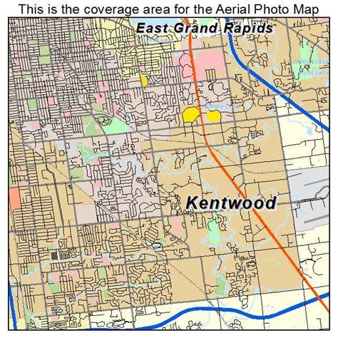 Aerial Photography Map of Kentwood, MI Michigan