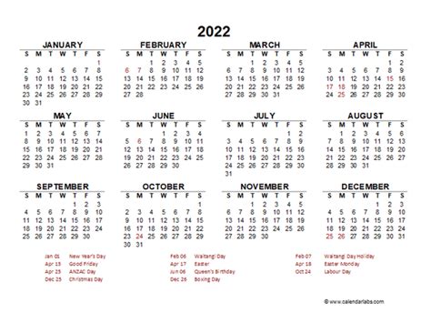 2022 New Zealand Calendar With Holidays Printable 2022 New Zealand | Images and Photos finder