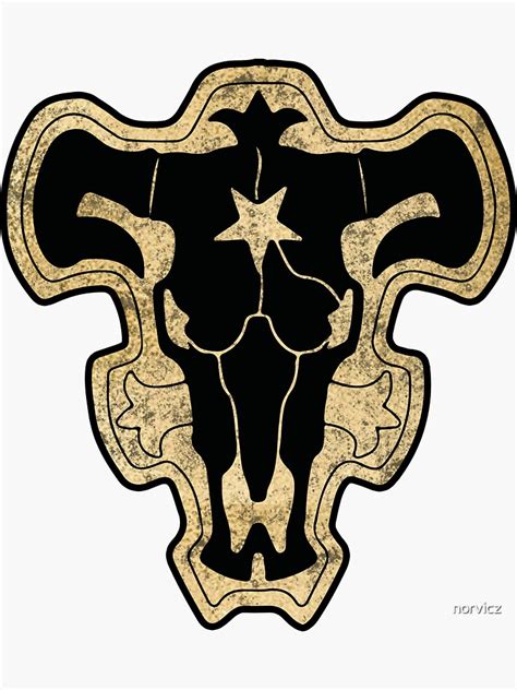 "Black Bull Emblem" Sticker by norvicz | Redbubble | Black clover anime, Black bull, Anime tattoos