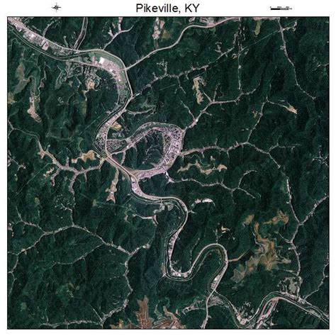 Aerial Photography Map of Pikeville, KY Kentucky