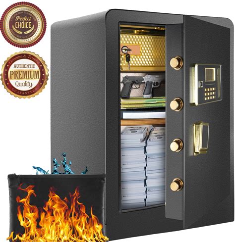 TTLIFE Safes 2.8CFT Fireproof Safe Box Double Key Lock Box HD LCD ...