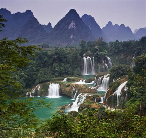 Detian Falls in Guangxi, china | Waterfall, Places, Beautiful landscapes