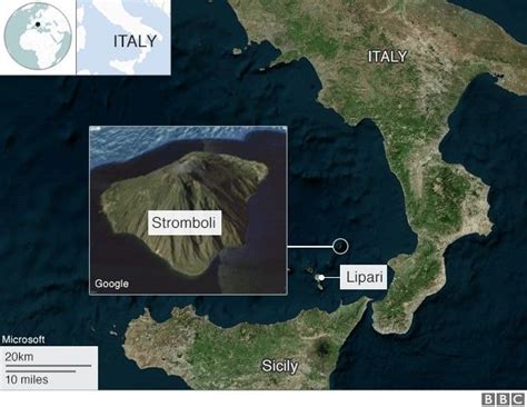 Stromboli Island Map