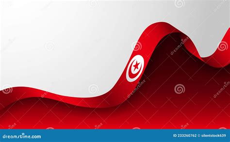 EPS10 Vector Patriotic Background with Tunisia Flag Colors. Stock Vector - Illustration of ...