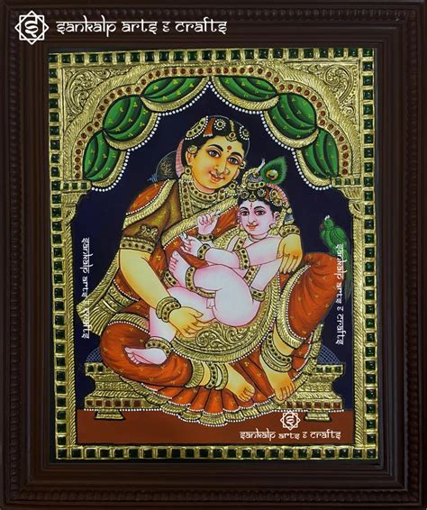 Yashoda Krishna Tanjore Painting at Rs 12000.00 | वॉल डेकल - Meenakshi ...