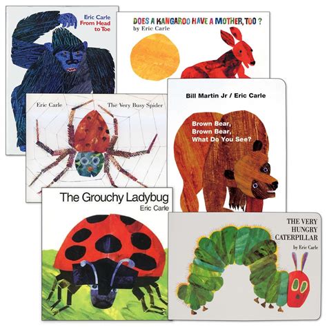 Eric Carle Books, English or Spanish - Set of 6