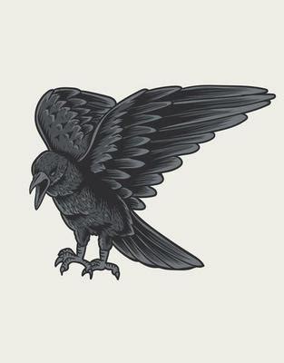 Crow Vector Art, Icons, and Graphics for Free Download