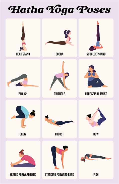 Yoga Poses Chart - 10 Free PDF Printables | Printablee