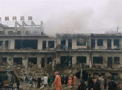 Pictures show the apocalyptic aftermath of deadly explosion in China | Daily Mail Online