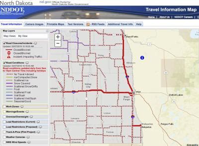 North Dakota Road Conditions Map Dot