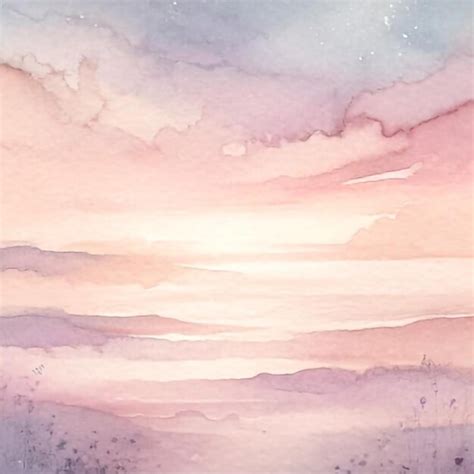 Pastel Sunset Watercolor Background | Premium AI-generated image