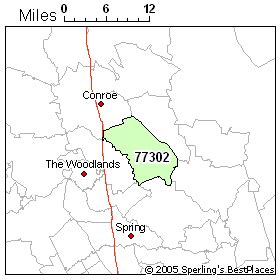 Conroe Area Zip Code Map