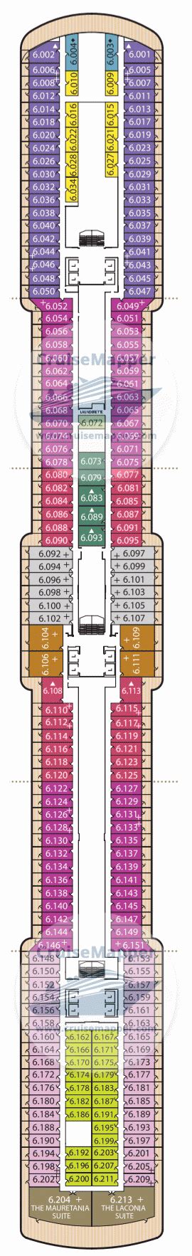 Queen Victoria deck 6 plan | CruiseMapper