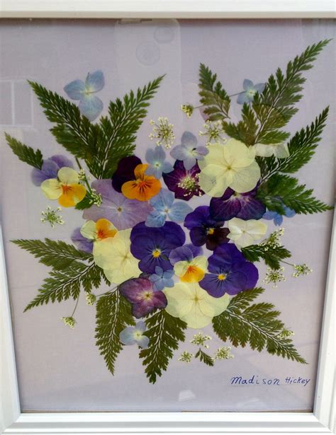 Pressed dried flower picture Madi made from the garden. | Засушенный ...