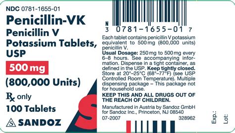 Penicillin VK - FDA prescribing information, side effects and uses