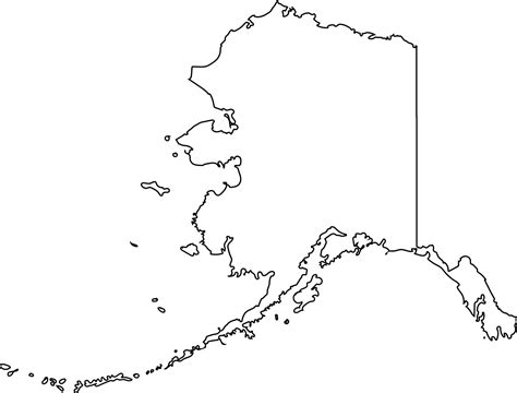 Alaska Map Outline - USA-Printables: Alaska State Map / Outline 1 - State of ... _ Maps maps faq ...