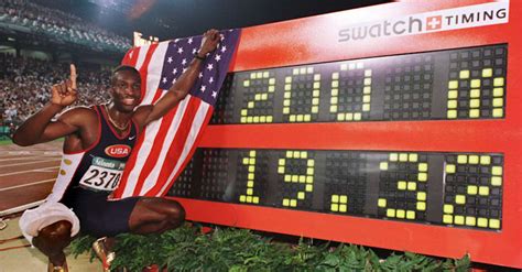 Atlanta 1996 - Johnson wins the 200m final and breaks the world record