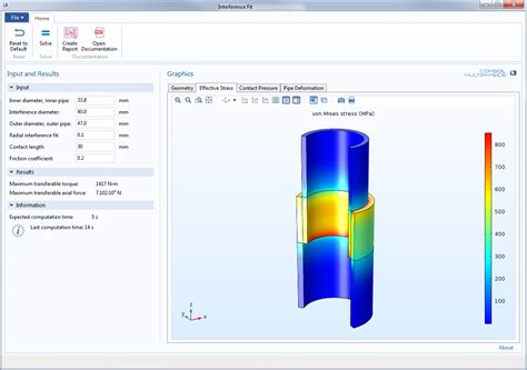 Optimizing the Interference Fit Between 2 Pipes with Structural Analyses | COMSOL Blog