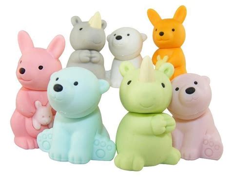 Iwako Japanese Novelty Puzzle Eraser Rubbers - Iwako Wild Animal ...