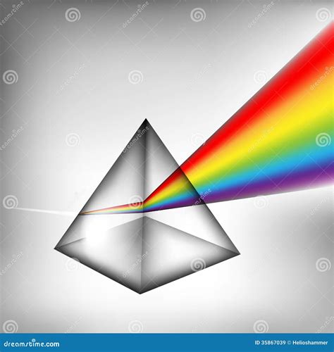 3d prism with light stock vector. Illustration of reflecting - 35867039