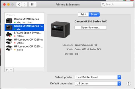 Scanner on Canon MF210 printer is not working - Canon Community