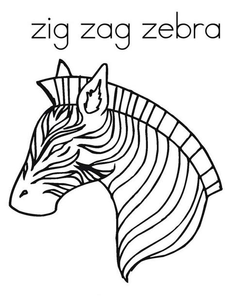 Awesome Zig Zag Zebra Coloring Page - Download & Print Online Coloring ...