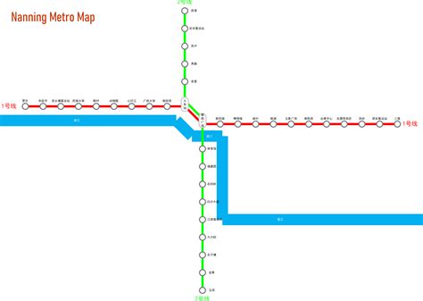 Nanning Metro Map, Subway Lines, Rail Transit Map, 2024