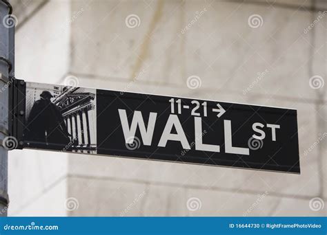 Wall street sign editorial image. Image of acting, forex - 16644730