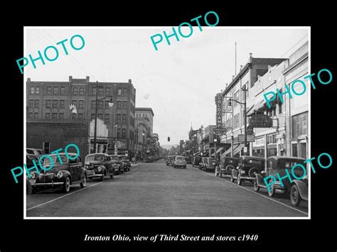 OLD LARGE HISTORIC PHOTO OF IRONTON OHIO, VIEW OF THIRD STREET & STORES c1940 | eBay | Ironton ...