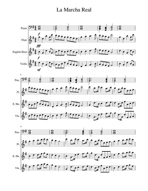 Harmonised: La Marcha Real (Spanish National Anthem) Sheet music for ...