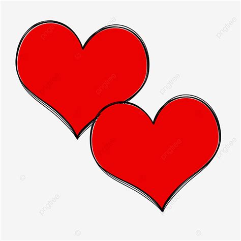 Red Double Heart Clipart PNG Images, Red Double Love Heart Clipart ...