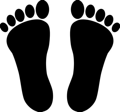 Clipart - Two footprints black