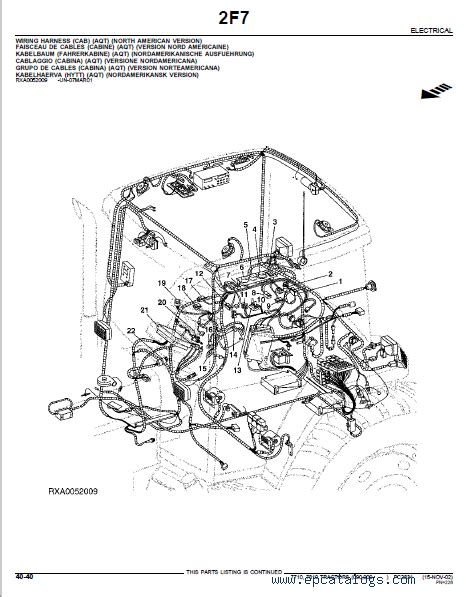 John Deere Tractor 7710, 7810 Parts Catalog for Replacement