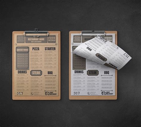 Paper & Party Supplies Stationery bar menu template Food Menu Template Vintage Food Menu ...