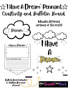 "I Have A Dream" Craftivity and Bulletin Board by Miss Sparkle and Shine