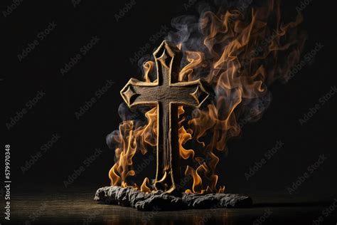 Cross of christian religion. orthodoxy and catholicism divine symbols in shape of cross, Jesus ...