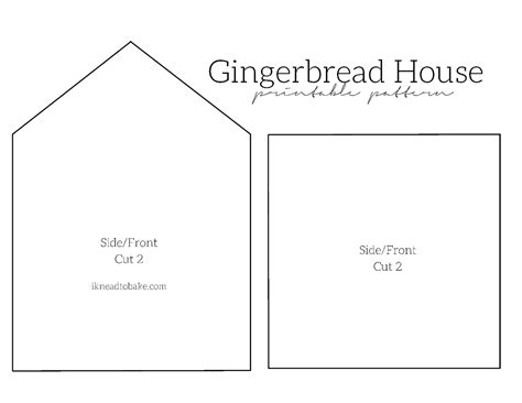 Gingerbread House Template Printable