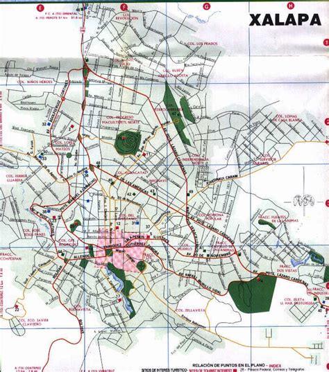 Mapas de xalapa y sus alrededores.