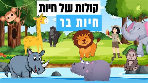 קולות של חיות בר לילדים בעלי חיים לתינוקות ופעוטות בעברית - YouTube