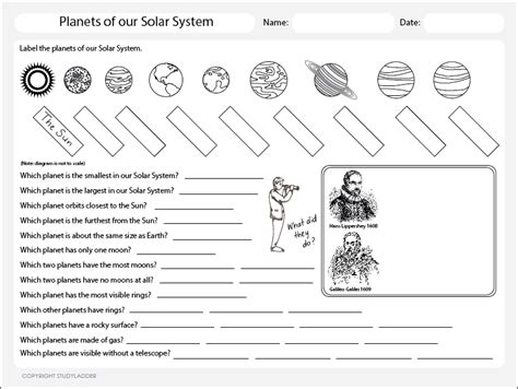 Planets of The Solar System Worksheet - Studyladder Interactive Learning Games