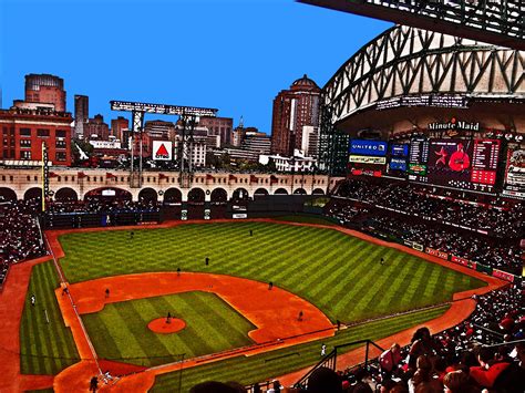 Minute Maid Park, Houston Astros Baseball Park, Major League Baseball, Baseball Field, Mlb ...