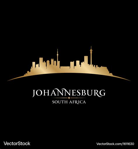 Johannesburg South Africa city skyline silhouette Vector Image