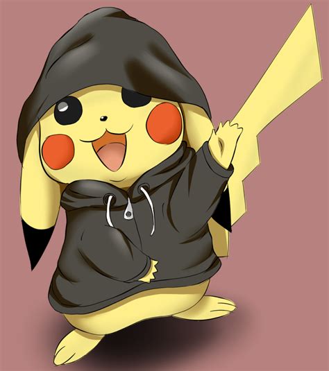 Love this super cute Pikachu in a hoodie by ネコミタイ on Pixiv. | Disney ...