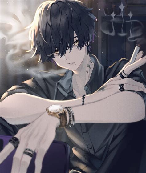 Handsome Anime Boy Evil Smirk - Anime Gallery