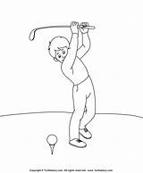 Golf Club Coloring Page sketch template