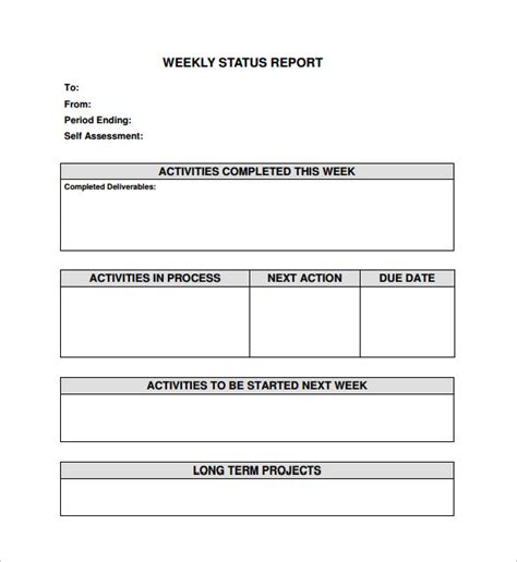 18+ Sample Weekly Status Report Templates – PDF, Word | Sample Templates