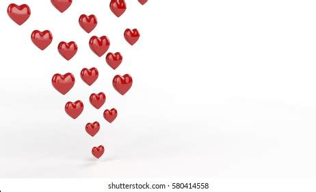 Falling Hearts Background 3d Illustration Stock Illustration 580414558